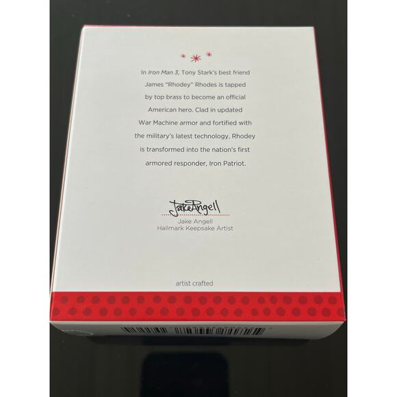 2013 Hallmark Keepsake Ornament Iron Patriot Iron Man 3 James Rhodes Marvel-NIB - Picture 3 of 3